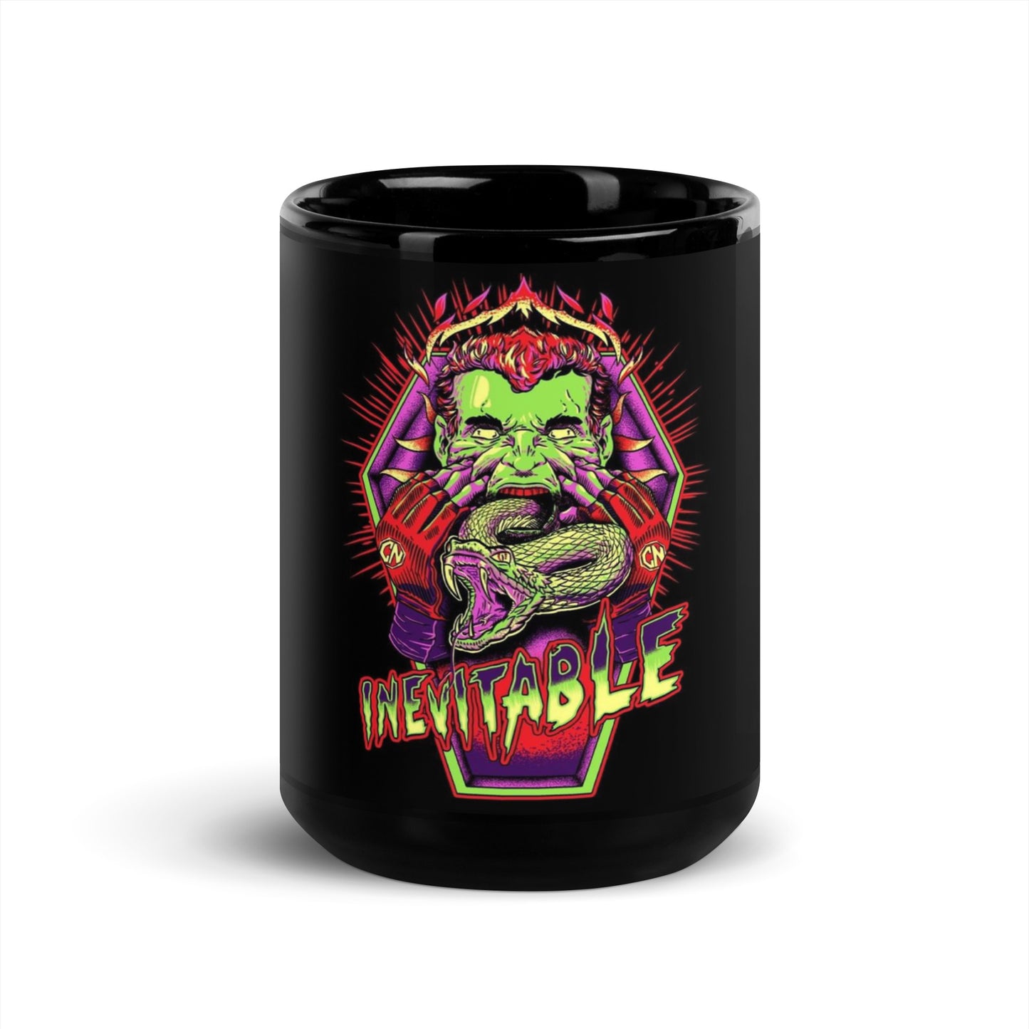 Inevitable Black Glossy Mug